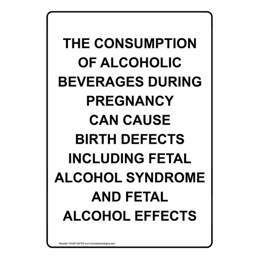 Portrait The Consumption Of Alcoholic Beverages Sign NHEP-26759