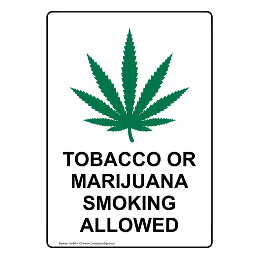 Portrait Tobacco Or Marijuana Smoking Sign With Symbol NHEP-43059