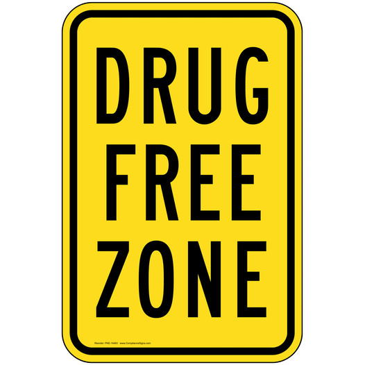 Drug Free Zone Sign PKE-14463