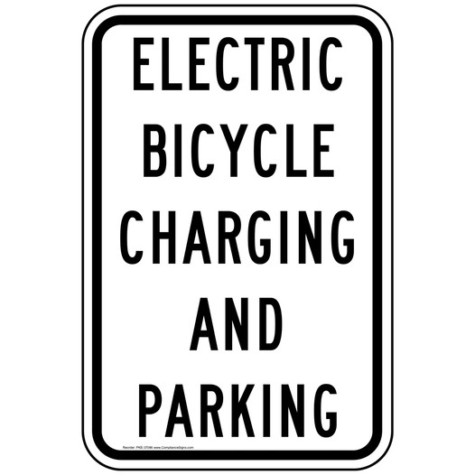 Electric Bicycle Charging Reflective Sign PKE-37086