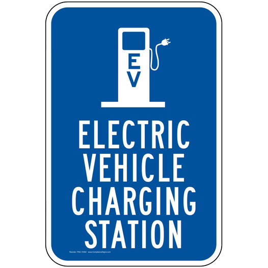 Electric Vehicle Charging Station Sign PKE-15362