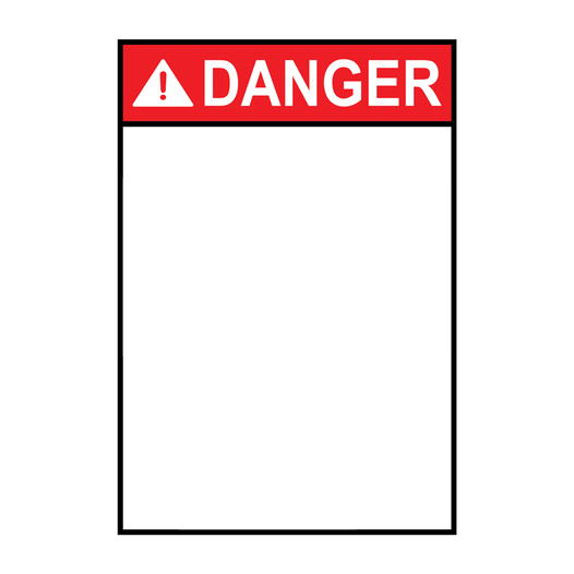 Portrait ANSI DANGER [Blank Write-On] Sign ADEP-TEXT-ONLY_BLANK