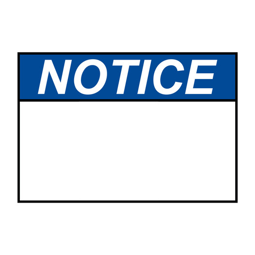 Blank ANSI Notice Sign or Label