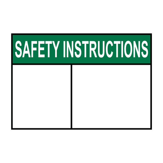 ANSI SAFETY INSTRUCTIONS SAFETY INSTRUCTIONS Sign ASIE-SYM-L_BLANK