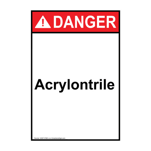 Portrait ANSI DANGER Acrylontrile Sign ADEP-37863