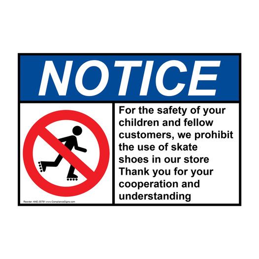 ANSI NOTICE For the safety of your children Sign with Symbol ANE-35791