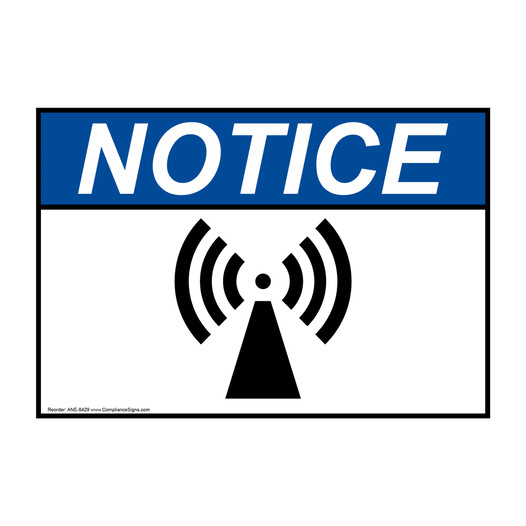 ANSI NOTICE Symbol Only - Radio Frequency Hazard Sign With Symbol ANE-8429