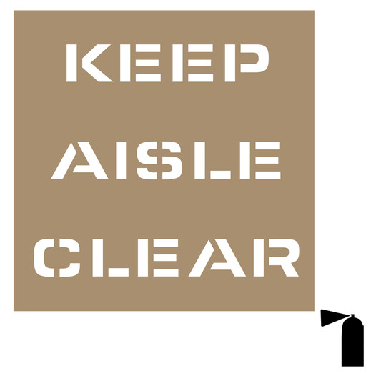 Keep Aisle Clear Stencil NHE-19054 Industrial Notices