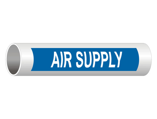 ASME A13.1 Air Supply White On Blue Pipe Label PIPE-23050_White_on_Blue