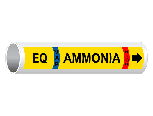 ASME A13.1 EQ VAP Ammonia High Equalizer Pipe Label