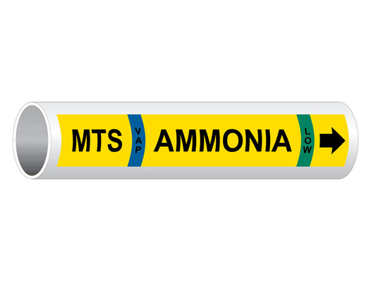 ASME A13.1 Mts Vap Ammonia Low Pipe Label PIPE-14900