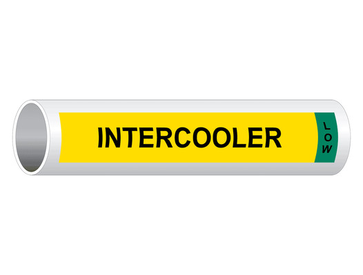 ASME A13.1 Intercooler Low Pipe Label PIPE-14912