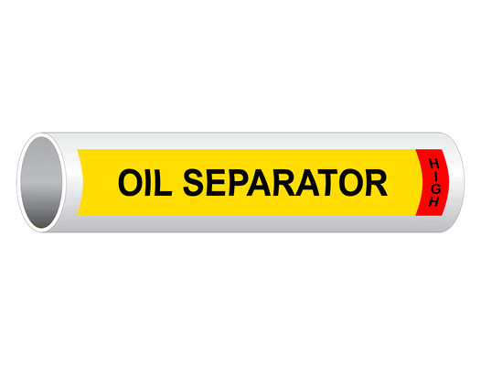ASME A13.1 Oil Separator High Pipe Label PIPE-14918