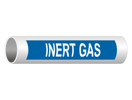 ASME A13.1 Inert Gas Pipe Label PIPE-23760_White_on_Blue