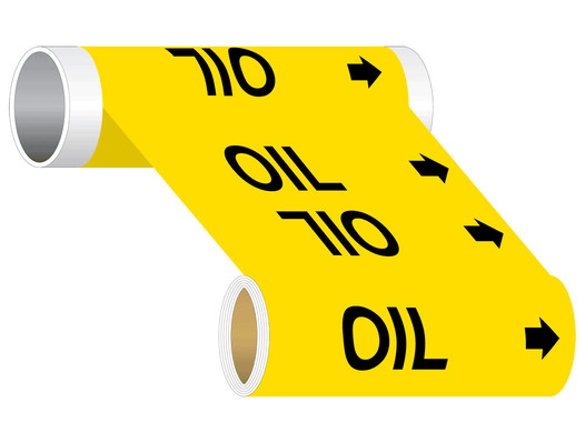 ASME A13.1 Oil Wide Pipe Label