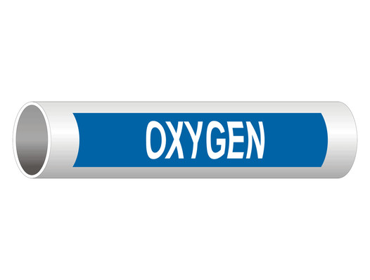 ASME A13.1 Oxygen Pipe Label