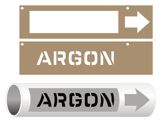 ASME A13.1 Argon Pipe Marking Stencil PIPE-23070_STENCIL