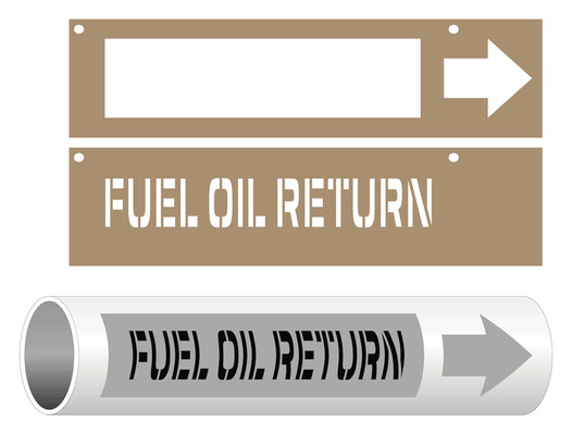 ASME A13.1 Fuel Oil Return Pipe Marking Stencil PIPE-23505_STENCIL