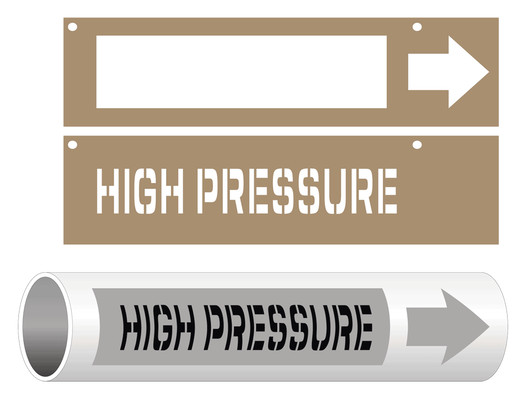 ASME A13.1 High Pressure Pipe Marking Stencil PIPE-23595_STENCIL
