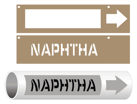 ASME A13.1 Naphtha Pipe Marking Stencil PIPE-23910_STENCIL