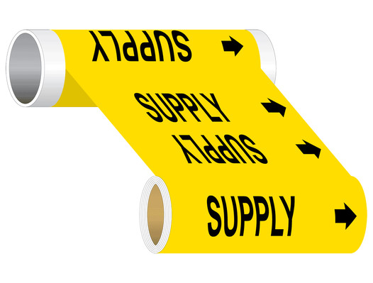 ASME A13.1 Supply Wide Pipe Label