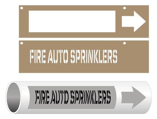 ASME A13.1 Fire Auto Sprinklers Pipe Marking Stencil PIPE-23460_STENCIL