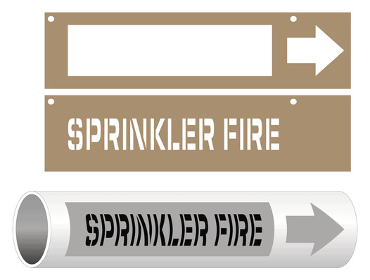 ASME A13.1 Sprinkler Fire Pipe Marking Stencil