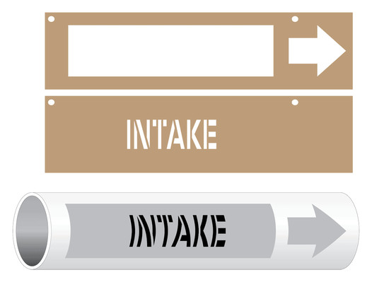 ASME-A13.1 Intake Pipe Marking Stencil