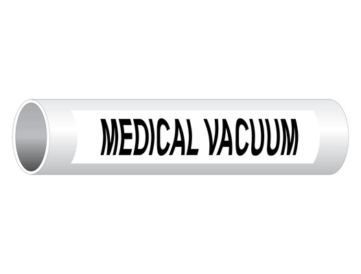 ASME A13.1 Medical Vacuum Pipe Label