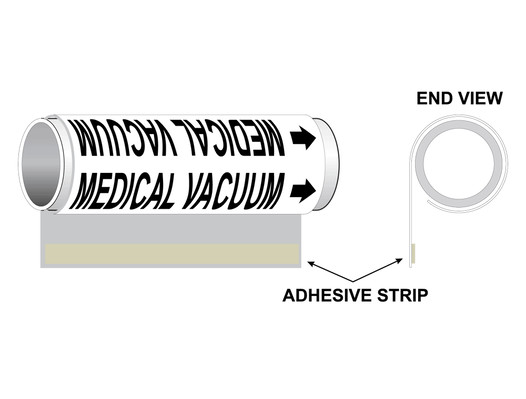 ASME A13.1 Medical Vacuum Plastic Pipe Wrap PIPE-23860_WRAP_Black_on_White
