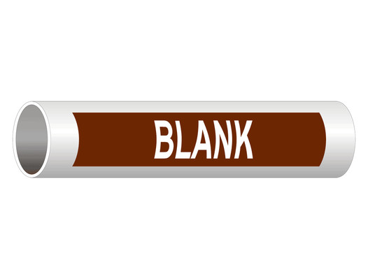 ASME A13.1 Blank Write-On Or Customize Pipe Label PIPE-23000_White_on_Brown