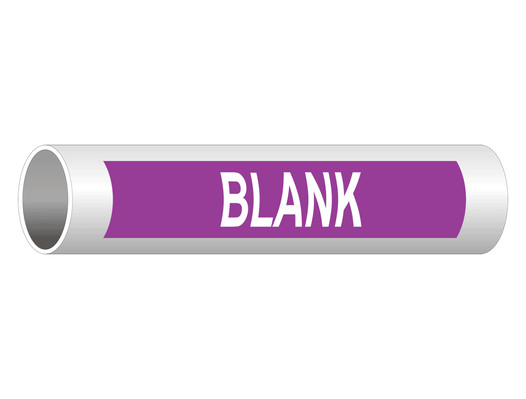 ASME A13.1 Blank Write-On Or Customize Pipe Label PIPE-23000_White_on_Purple