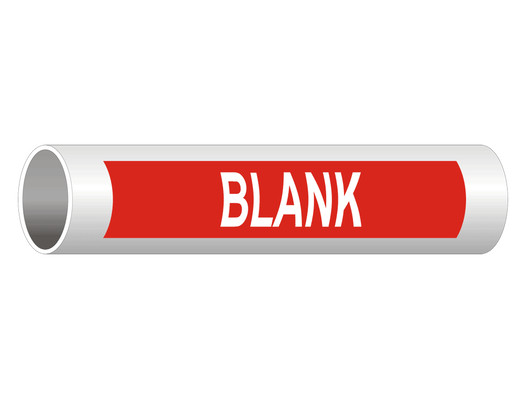 ASME A13.1 Blank Write-On Or Customize Pipe Label PIPE-23000_White_on_Red