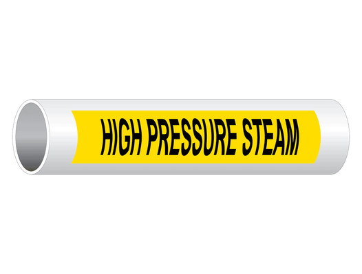 ASME A13.1 High Pressure Steam Pipe Label