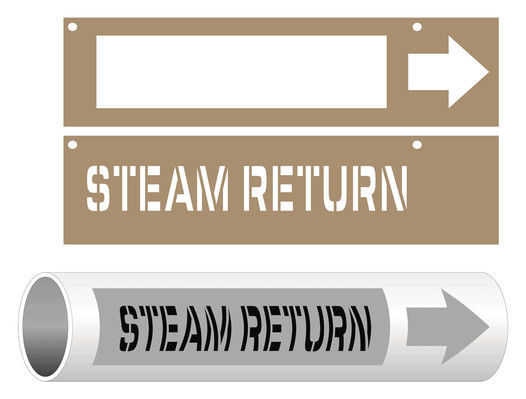 ASME A13.1 Steam Return Pipe Marking Stencil