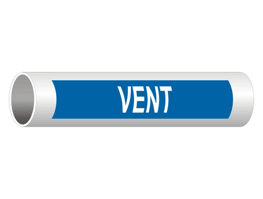 ASME A13.1 Vent Pipe Label PIPE-24375_White_on_Blue