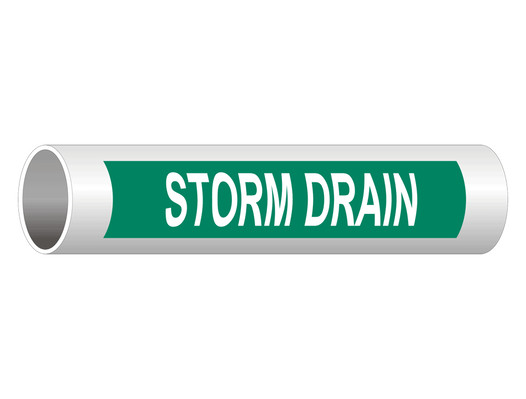 ASME A13.1 Storm Drain Pipe Label