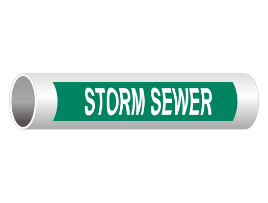 ASME A13.1 Storm Sewer Pipe Label