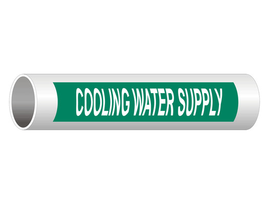 ASME A13.1 Cooling Water Supply Pipe Label