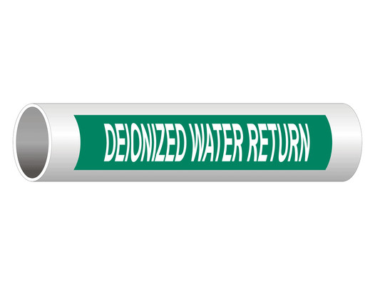 ASME A13.1 Deionized Water Return Pipe Label