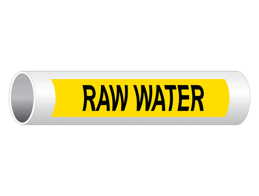 ASME A13.1 Raw Water Pipe Label