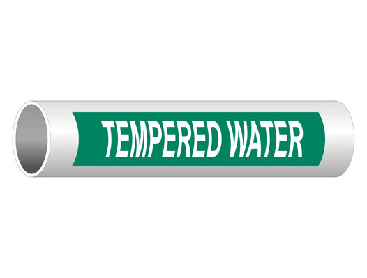 ASME A13.1 Tempered Water Pipe Label