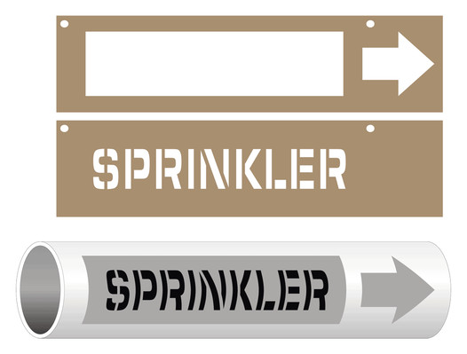 ASME A13.1 Sprinkler Pipe Marking Stencil PIPE-24235_STENCIL