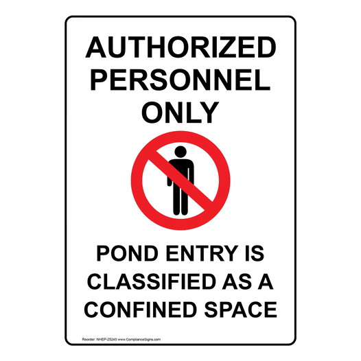 Portrait Authorized Personnel Only Sign With Symbol NHEP-25245