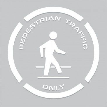 20 inch Pedestrian Traffic Only Stencil 40SS242