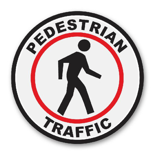 Pedestrian Traffic Circle Floor Sign 40S4034