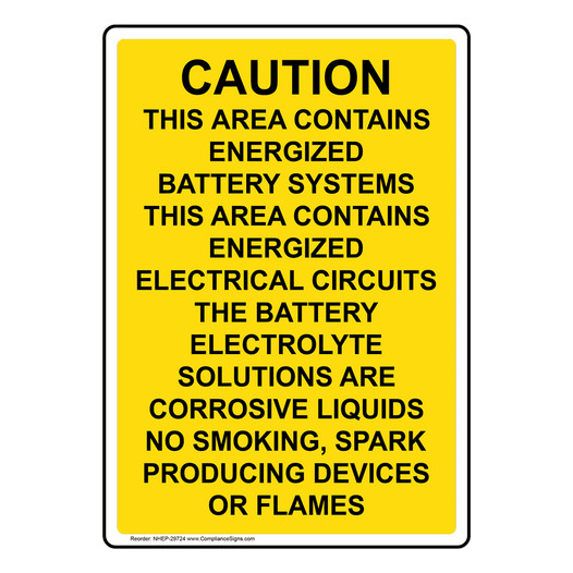 Portrait Caution This Area Contains Energized Sign NHEP-29724
