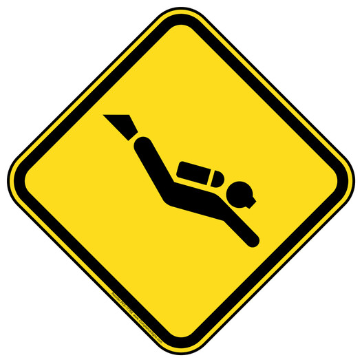 Scuba Diver Symbol Sign PKE-17768 Water Safety