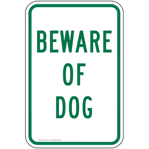 Beware Of Dog Sign PKE-16712 Pets / Pet Waste