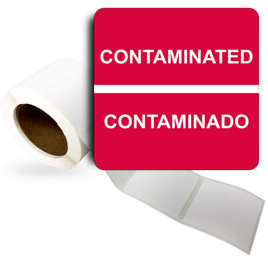 Biohazard Roll Label LDRB-16420_RED